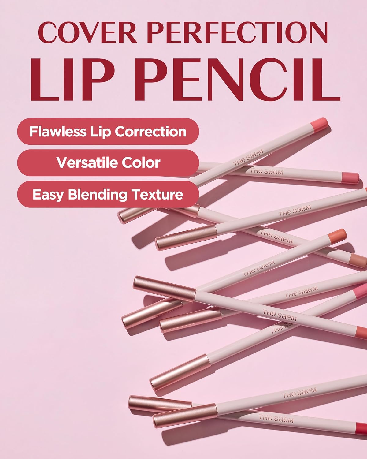 The Saem Cover Perfection Lip Pencil - 6 Colors [#02 Rosy]